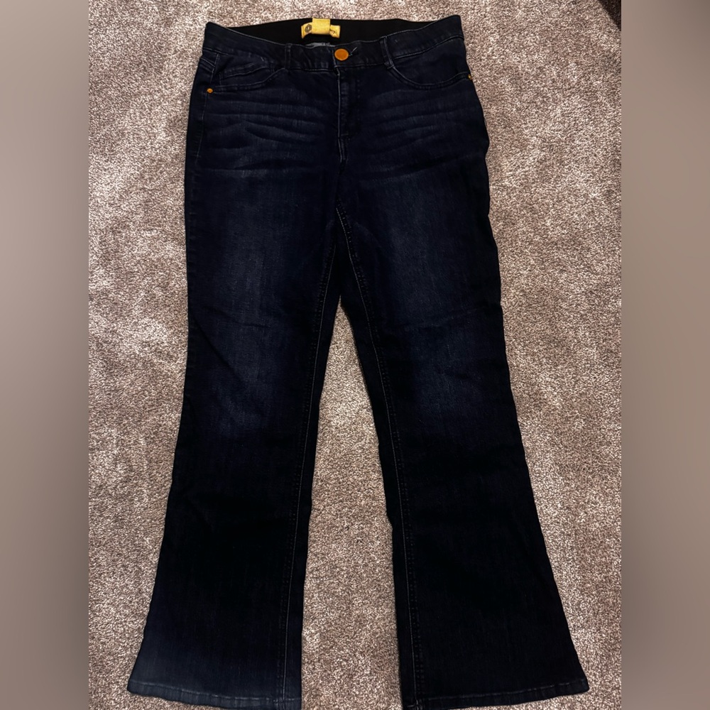 Democracy Black Flare Wide Leg Jeans